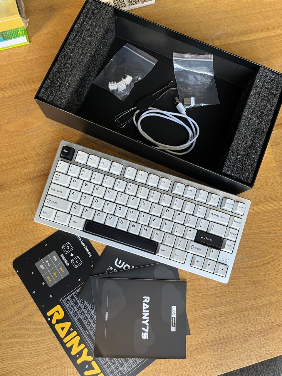 Механическая клавиатура WOBKEY Rainy75 Алюминиевый корпус, rgb-подсветка, Hot-swap свичи, 